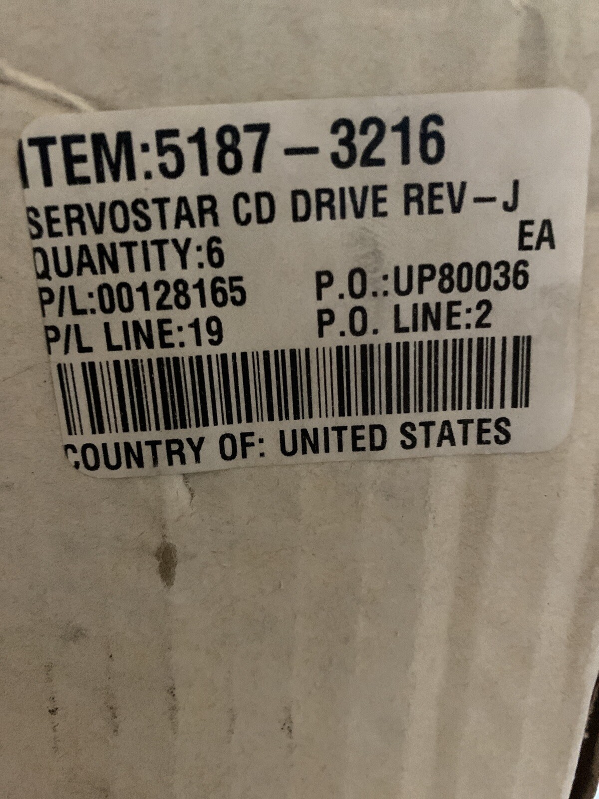 Hp Indigo Servostar Cd Drive 5187-3216