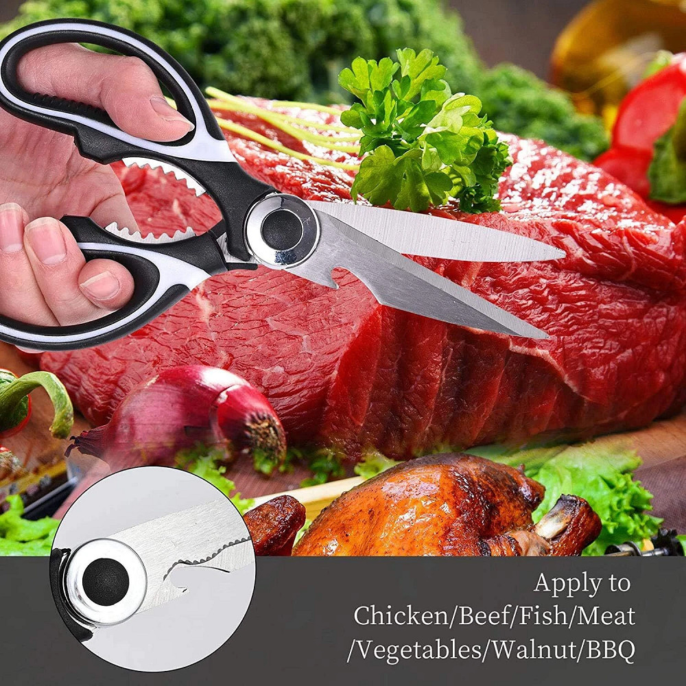 1/2pcs Kitchen Shears Heavy Duty Utility Stainless Steel All Purpose Ultra Sharp