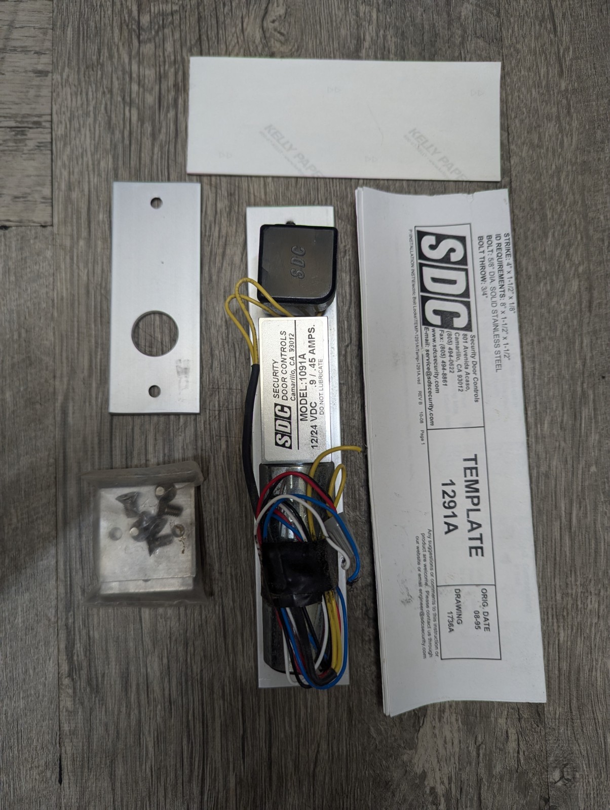 SDC 1291AHVD Electric Strike Lock 12/24VDC DPS Fail Secure Security Door Control