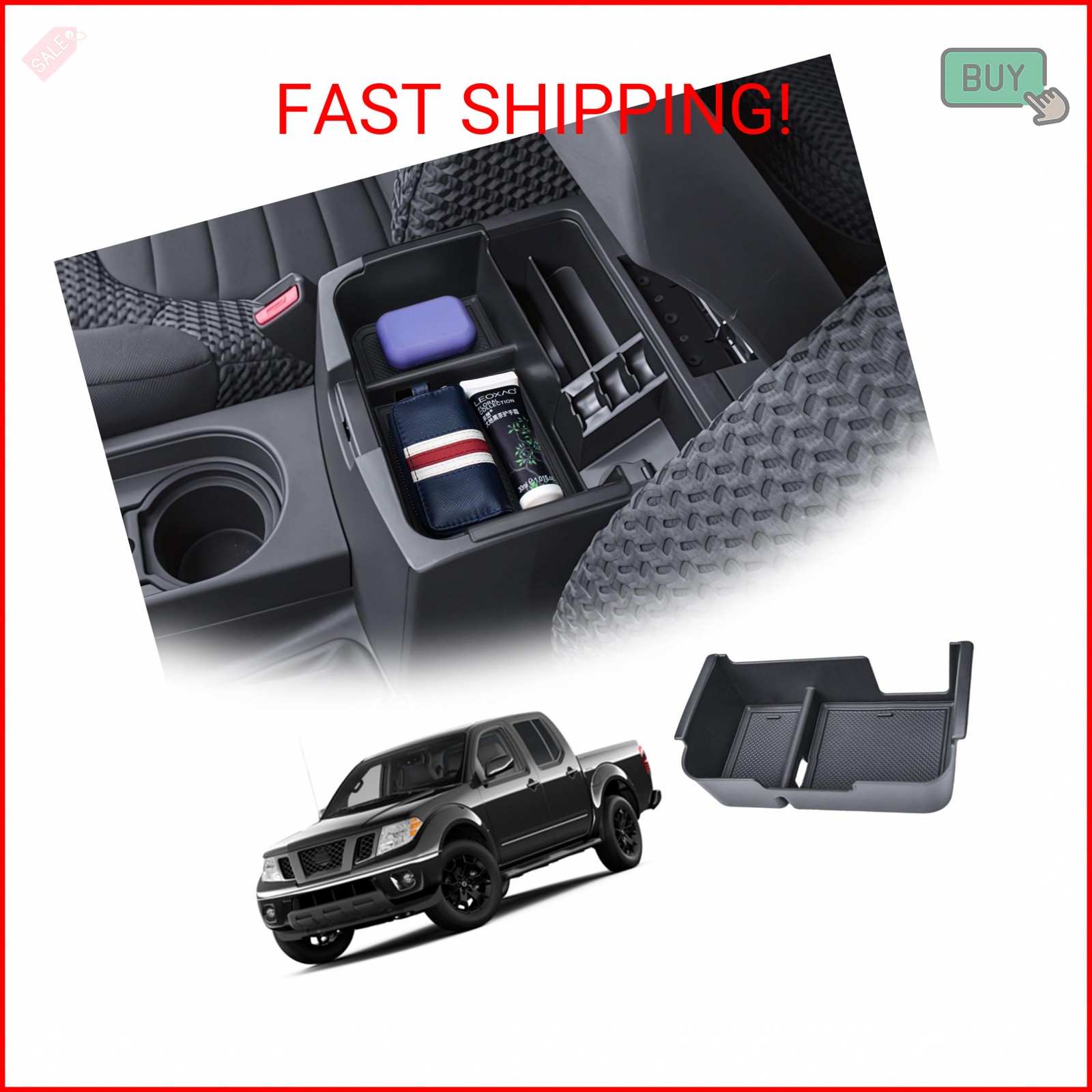 EDBETOS Center Console Organizer Tray Compatible with 2005-2021 Nissan Frontier