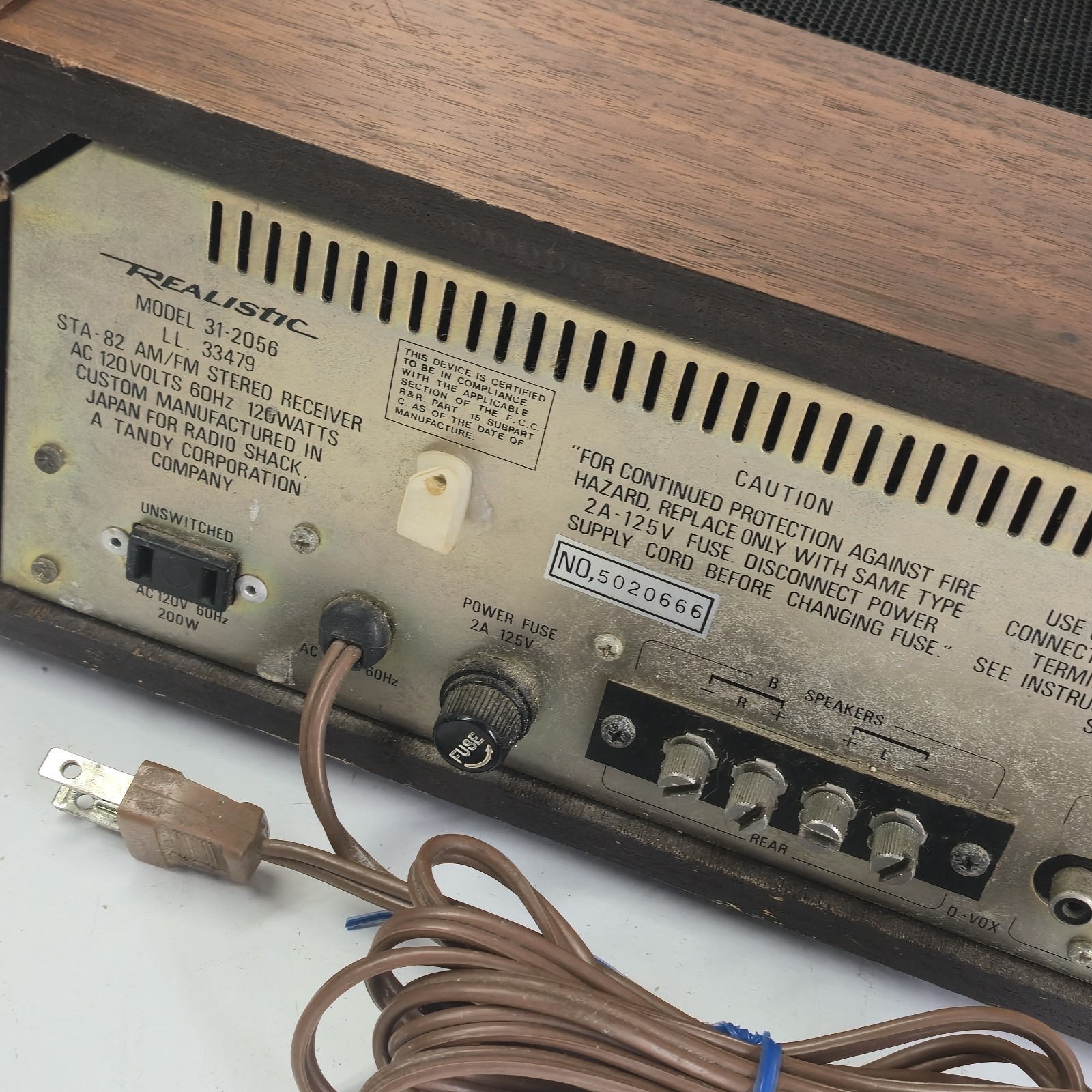 Vintage Realistic STA-82 Stereo Receiver Working