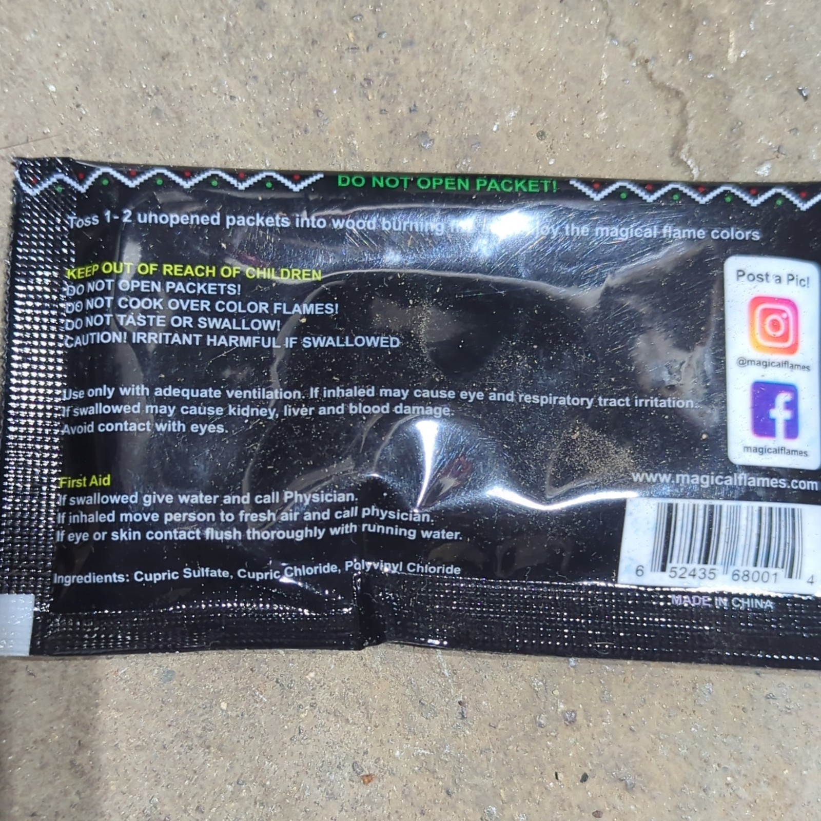 Chromo Flame Jumbo Fire Color Changing Packets 40 Pack Camping