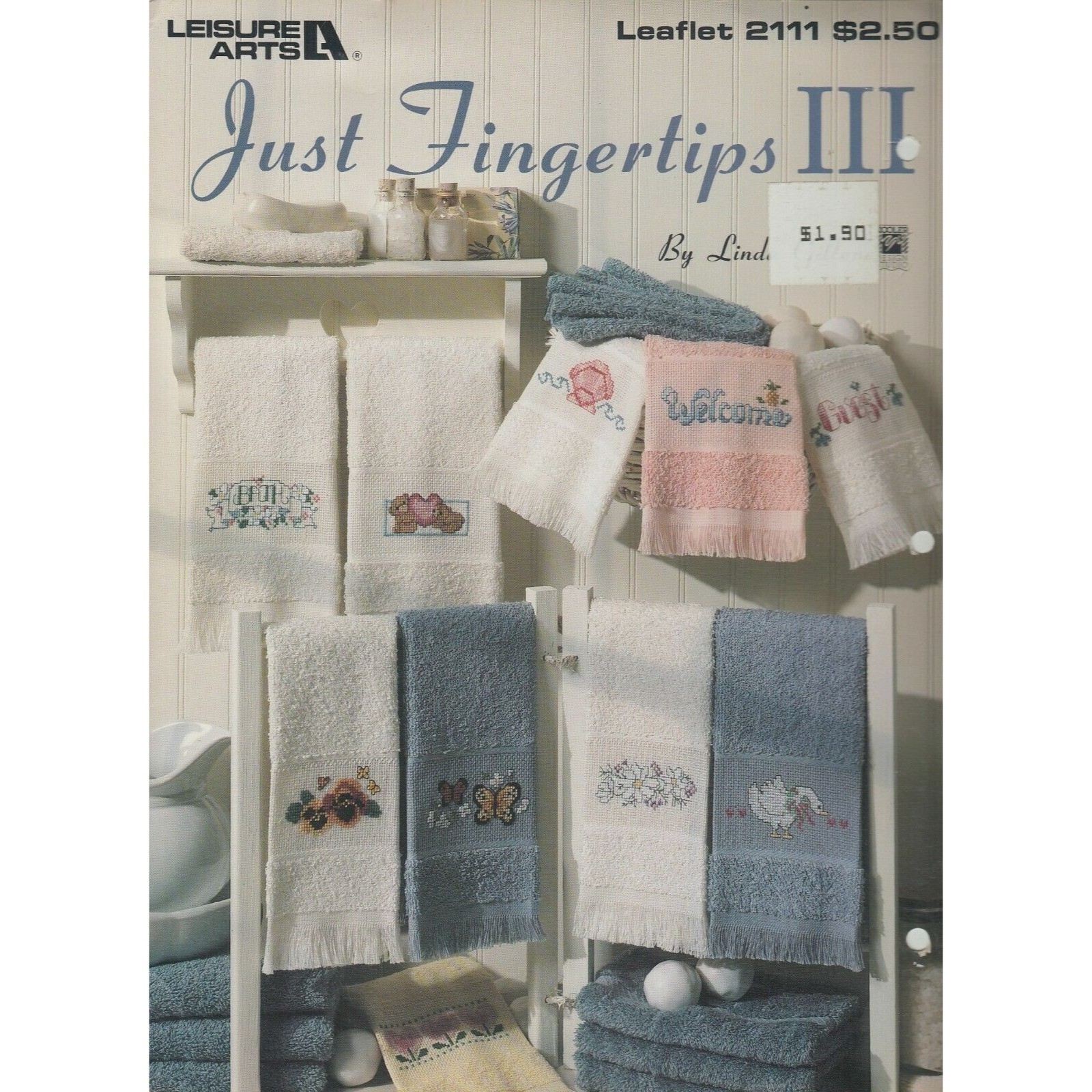 Leisure Arts Just Fingertips III 3 Cross Stitch Pattern Linda Gillum #2111 Towel