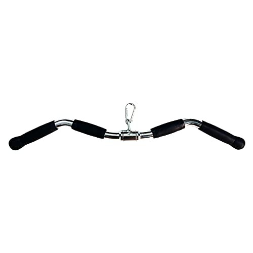 Lat Cable Machine Attachment Curl Pulldown Barbell Revolving Bar, Multi 28 Inch