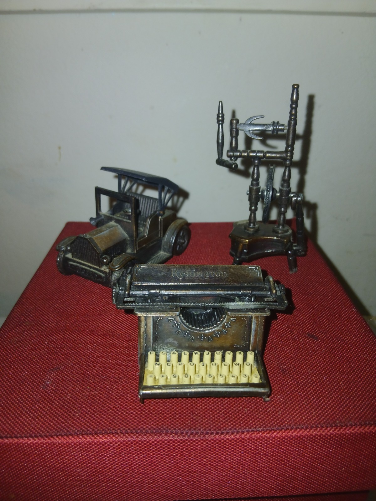 3 Minature Brass Pencil Shapeners