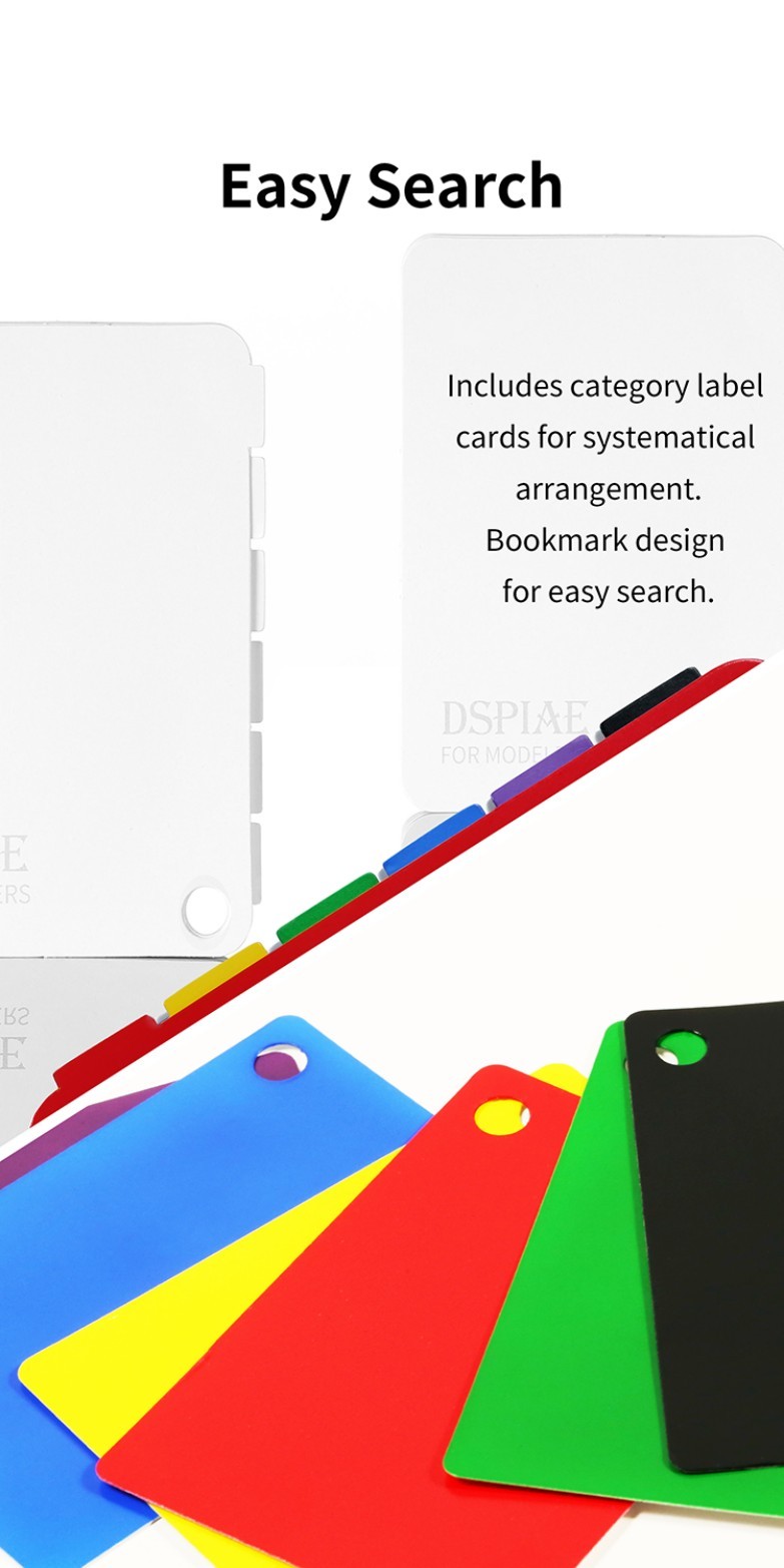 DSPIAE: Color Test Cards - CC-01 - Model Paint Mix Notes x70
