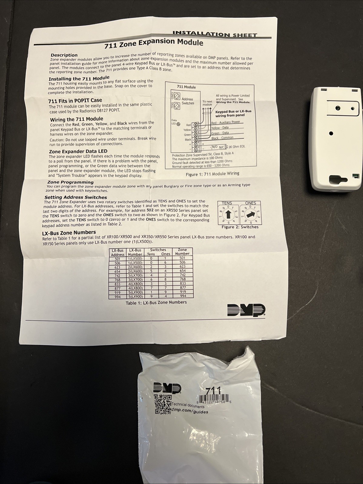 4 Pack DMP 711 Zone Expansion Module White