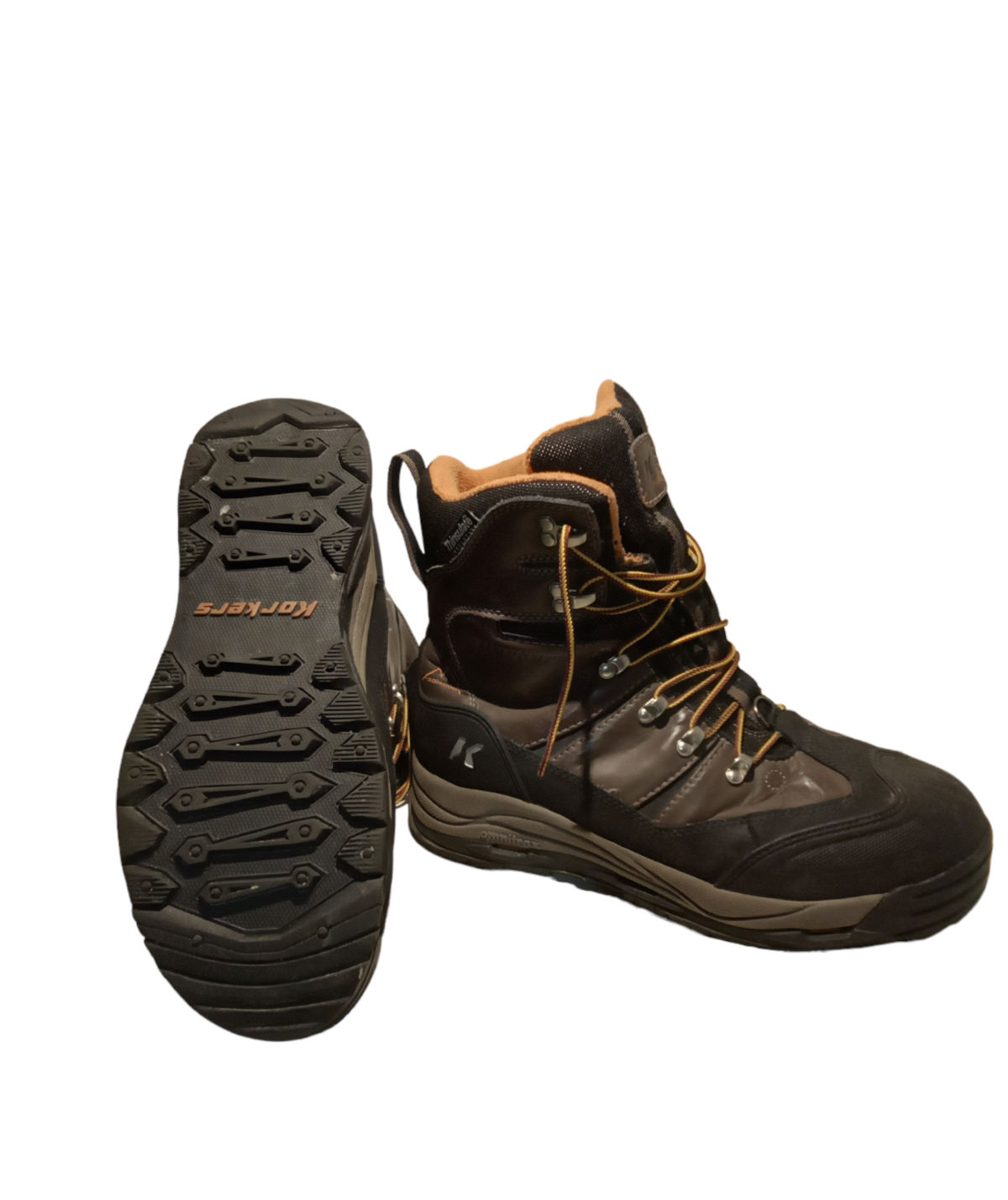 Korkers SnowJack Pro Safety Men's Industrial Boot, Brown, 10.5 W/CLING ON SOLES