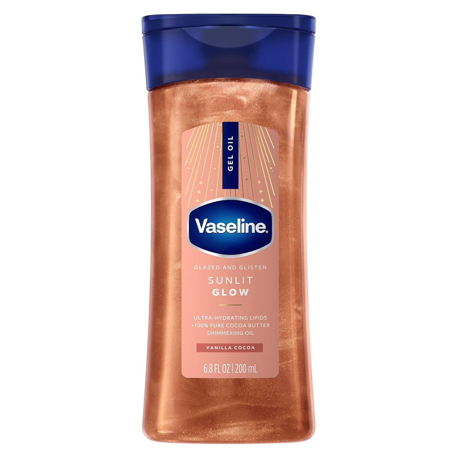 Vaseline Sunlit Glow Body Gel Oil with Cocoa Butter and Ultra-Hydrating Lipids