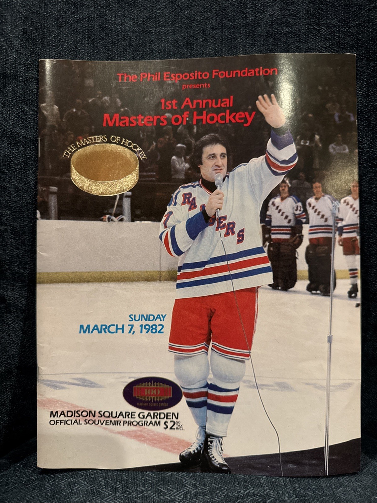 Hockey Program Masters of Hockey - 1982 - 1/1 - Phil Esposito Foundation