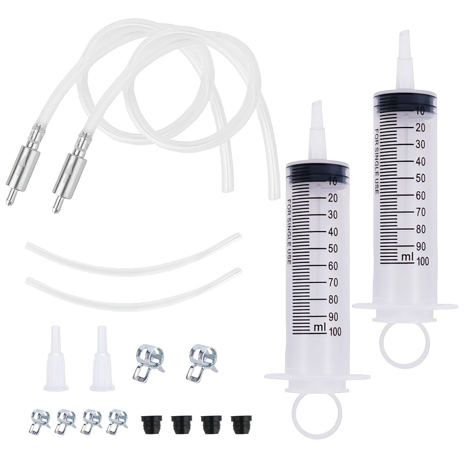 2pcs Brake Bleeder Kit, Way Check Valve Hose Fluid Clutch Bleeding Tool Kit I...
