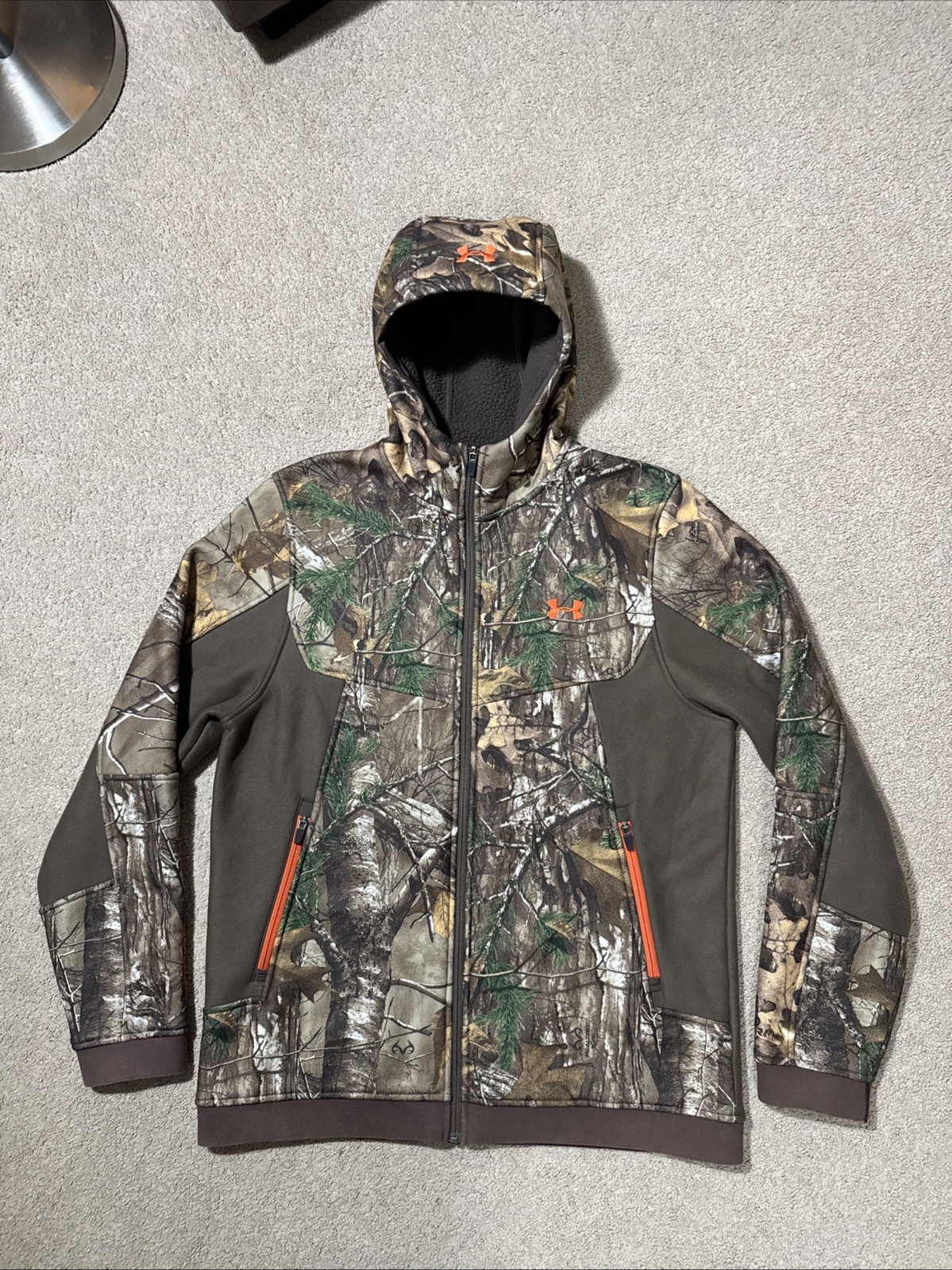Under Armour Ayton Coldgear Storm Hooded Camo Jacket Realtree Xtra XL