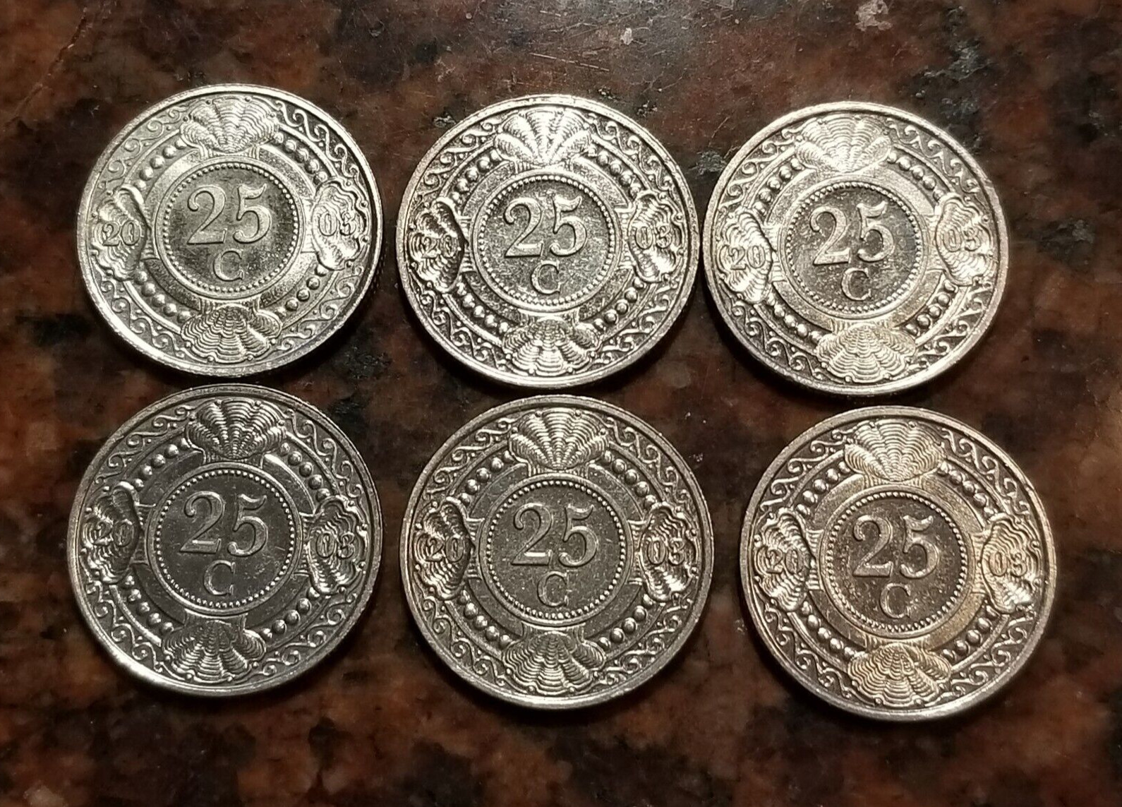 2003 NETHERLANDS ANTILLIES 25 CENTS  (1 COIN PER SALE PICKED AT RANDOM) - #B2932