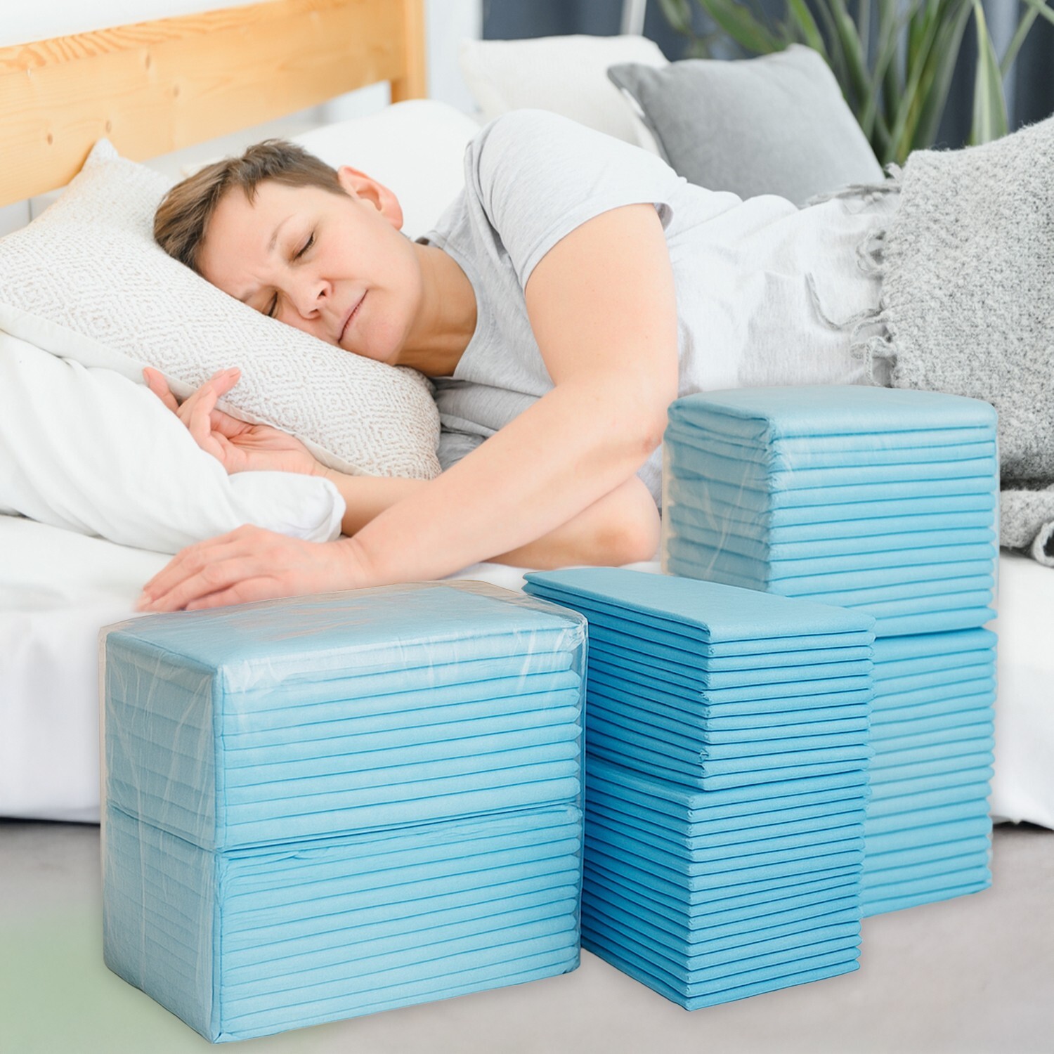 200  Adult Incontinence Disposable Pee Pads Bed Underpads Bed Pads 24x24 By FPN