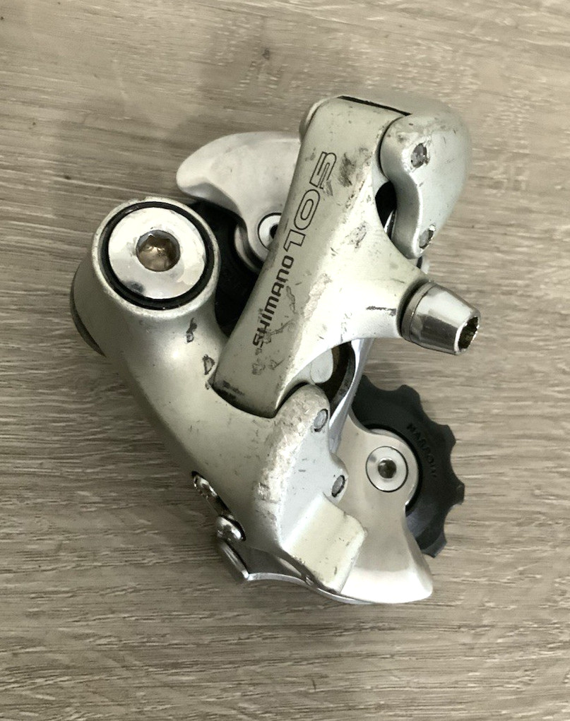 SHIMANO 105 REAR DERAILLEUR MODEL 1055 6, 7, OR 8 SPEED GRAY