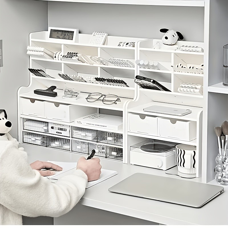 Multifunctional Desktop Organizer Shelf, Office Display And Storage Rack