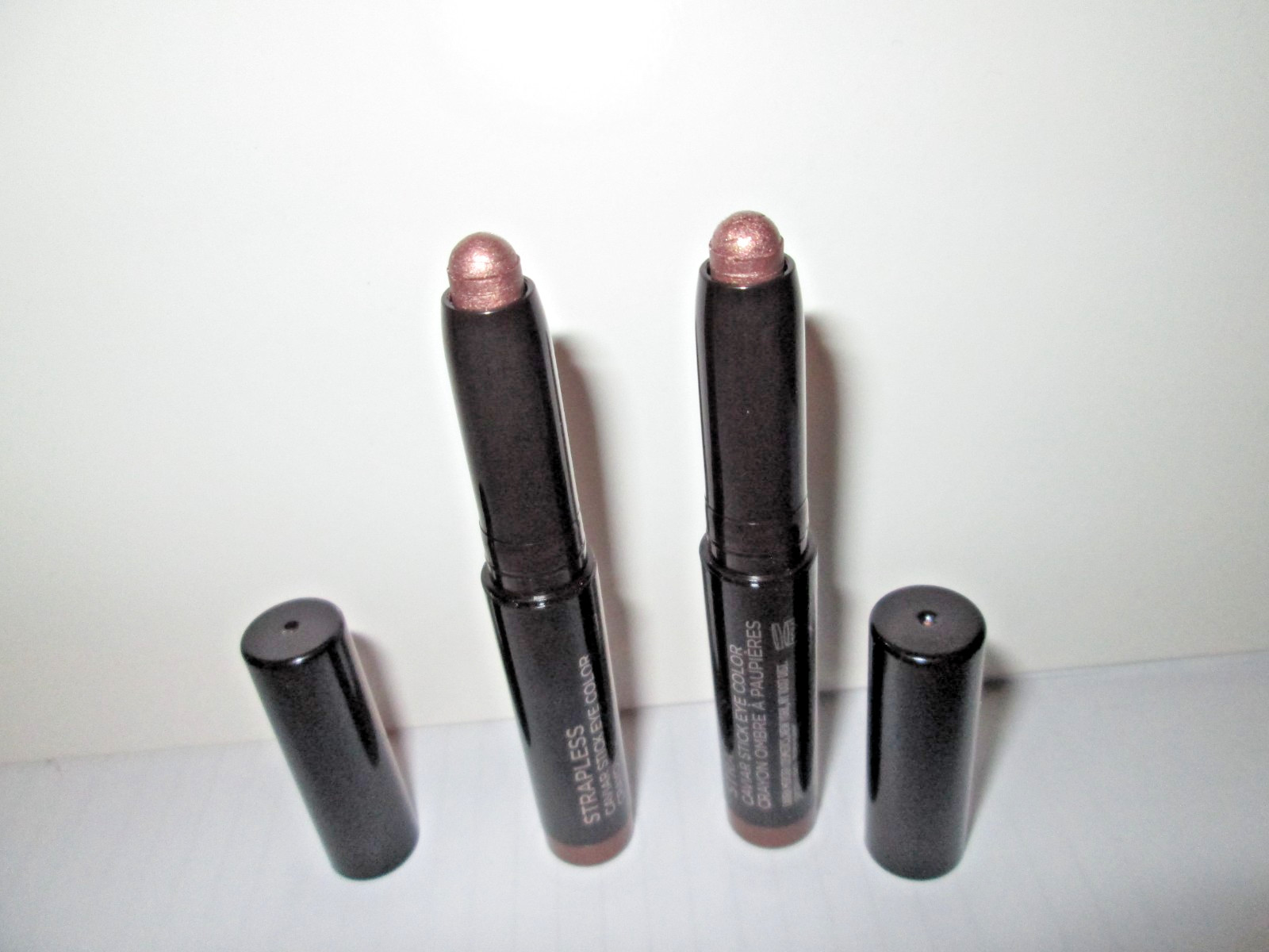 Lot 2 Laura Mercier Caviar Stick Eye Shadow STRAPLESS .03 oz, Deluxe Travel New