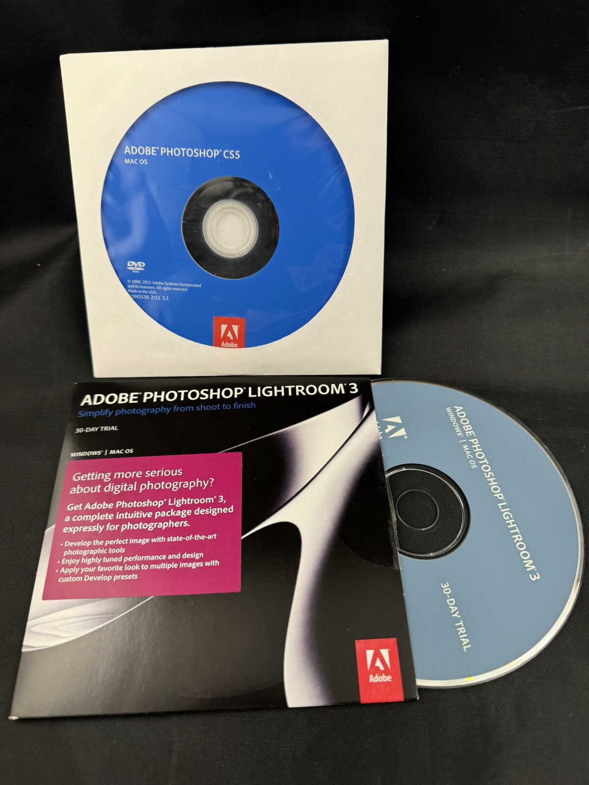 Adobe Photoshop CS5 Upgrade Mac OS Box w/ Discs & Manuals Complete