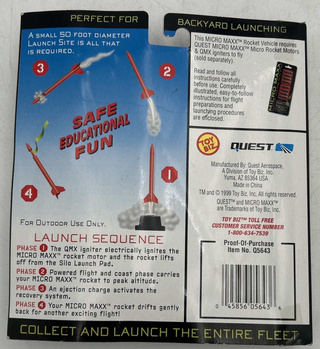 Quest Micro Maxx Store Display Model Rockets Space Shuttle Orbiter & Saturn V