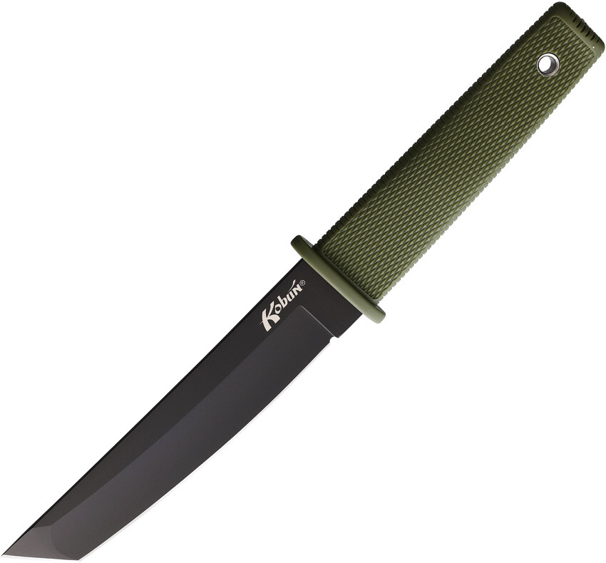 Cold Steel Kobun Fixed Blade Knife OD Green Kray-Ex Black AUS-8A Blade