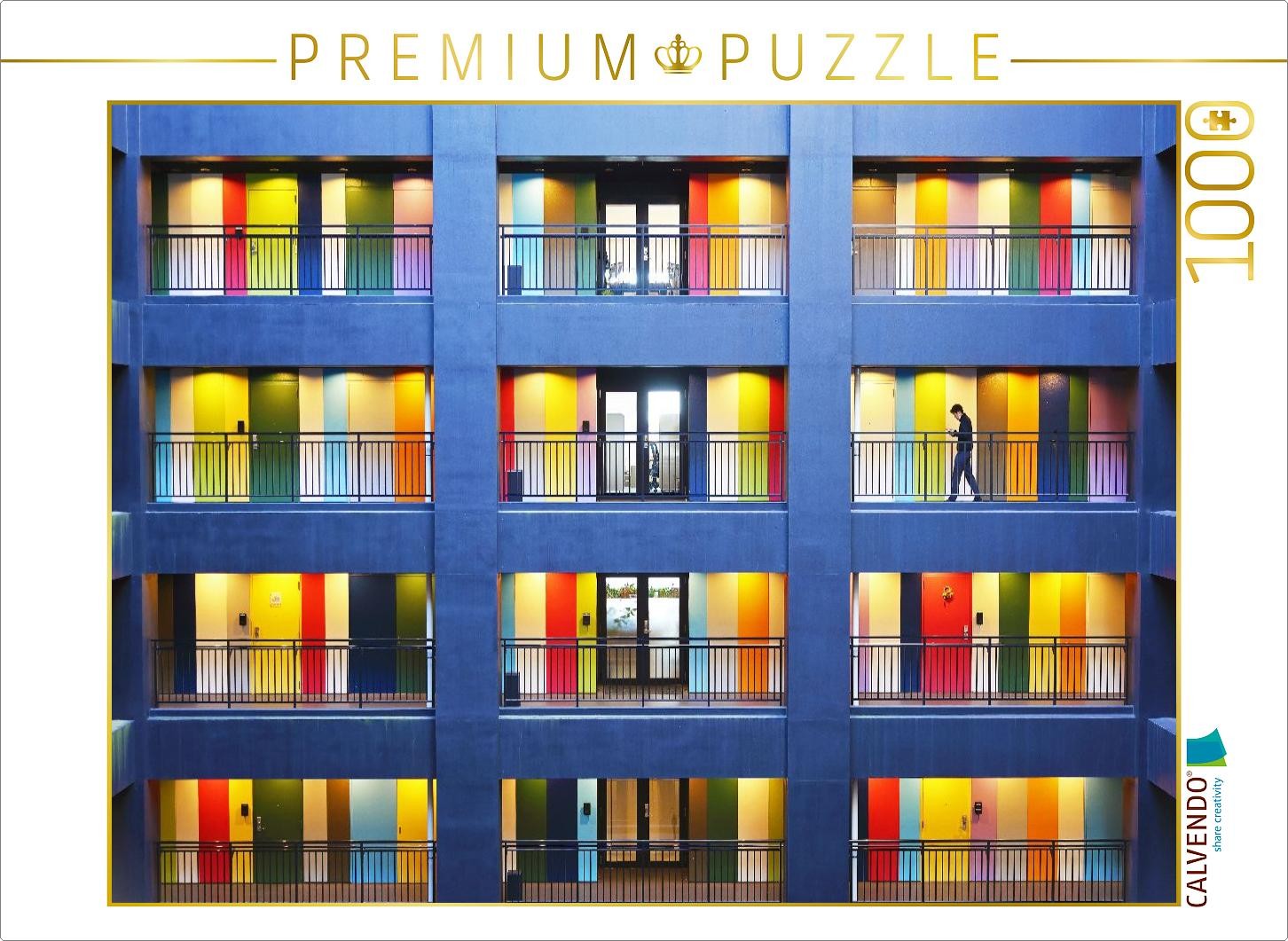 CALVENDO Puzzle Innenhof eines Bürogebäudes | 1000 Teile Lege-Größe 64x48cm Foto
