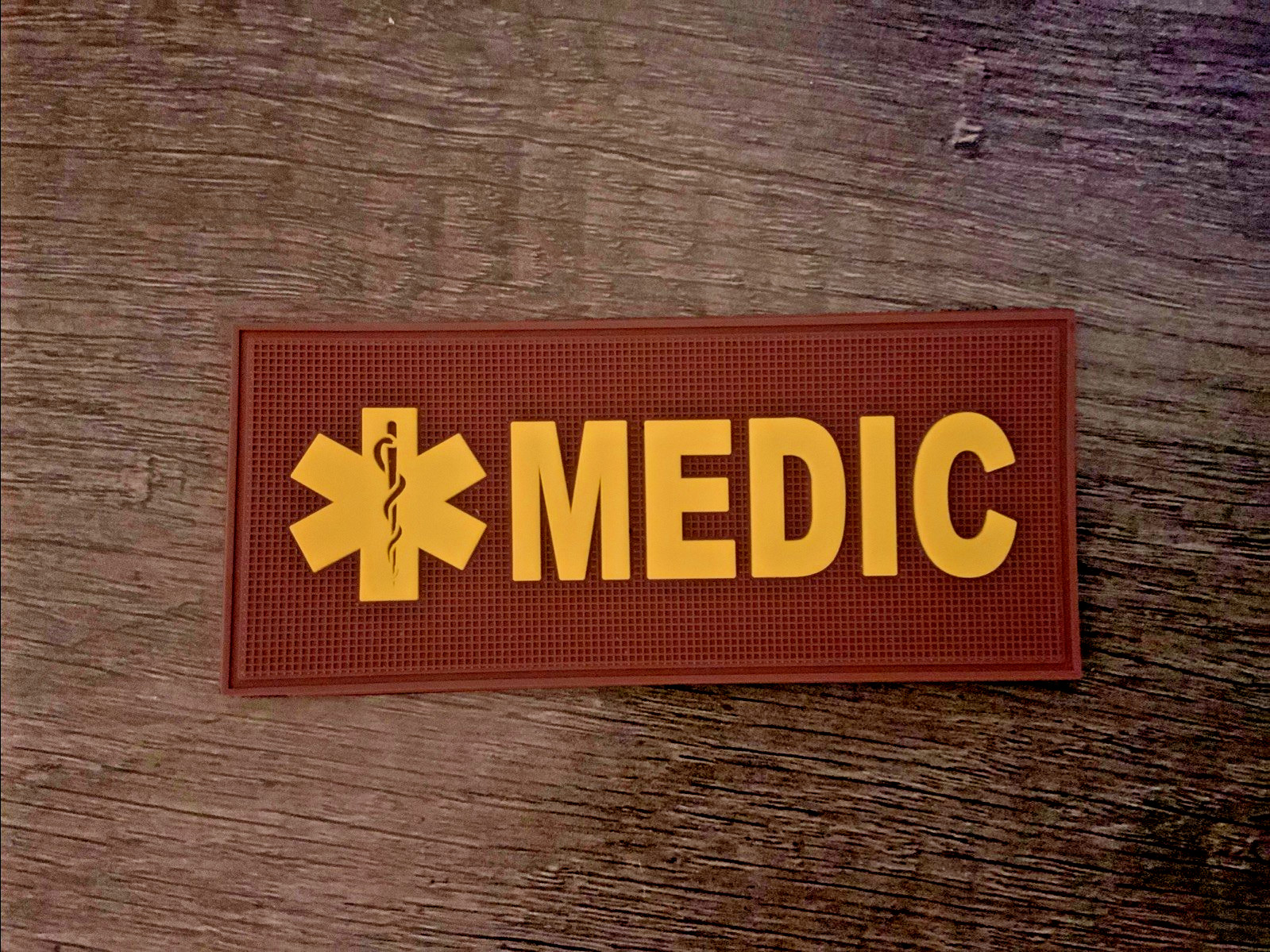 MEDIC patch - PVC - Coyote Brown And Yellow (4.5”x 2”)