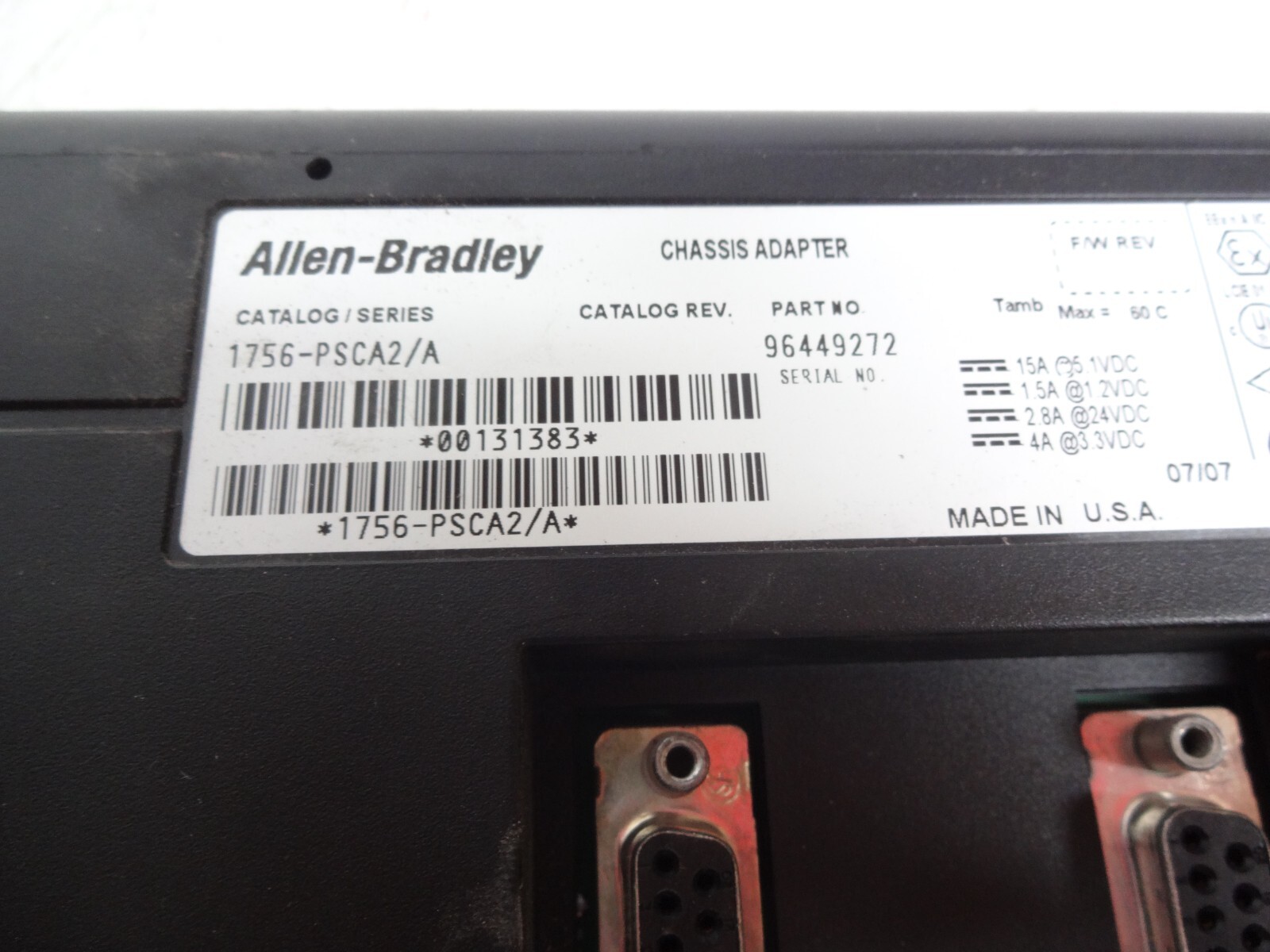 Allen Bradley 1756-psca2 Power Supply System Mounting Adaptor