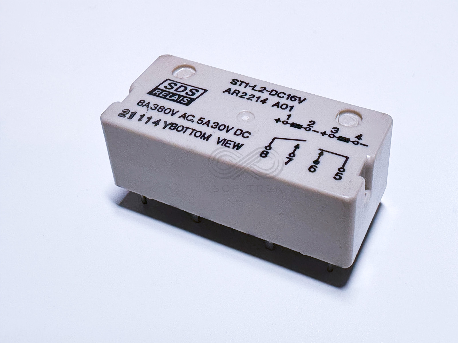 ST1-L2-DC16V AR2214 SDS RELAIS Power Relay 16VDC DPST-NO/NC 8A 2 Coil Latching