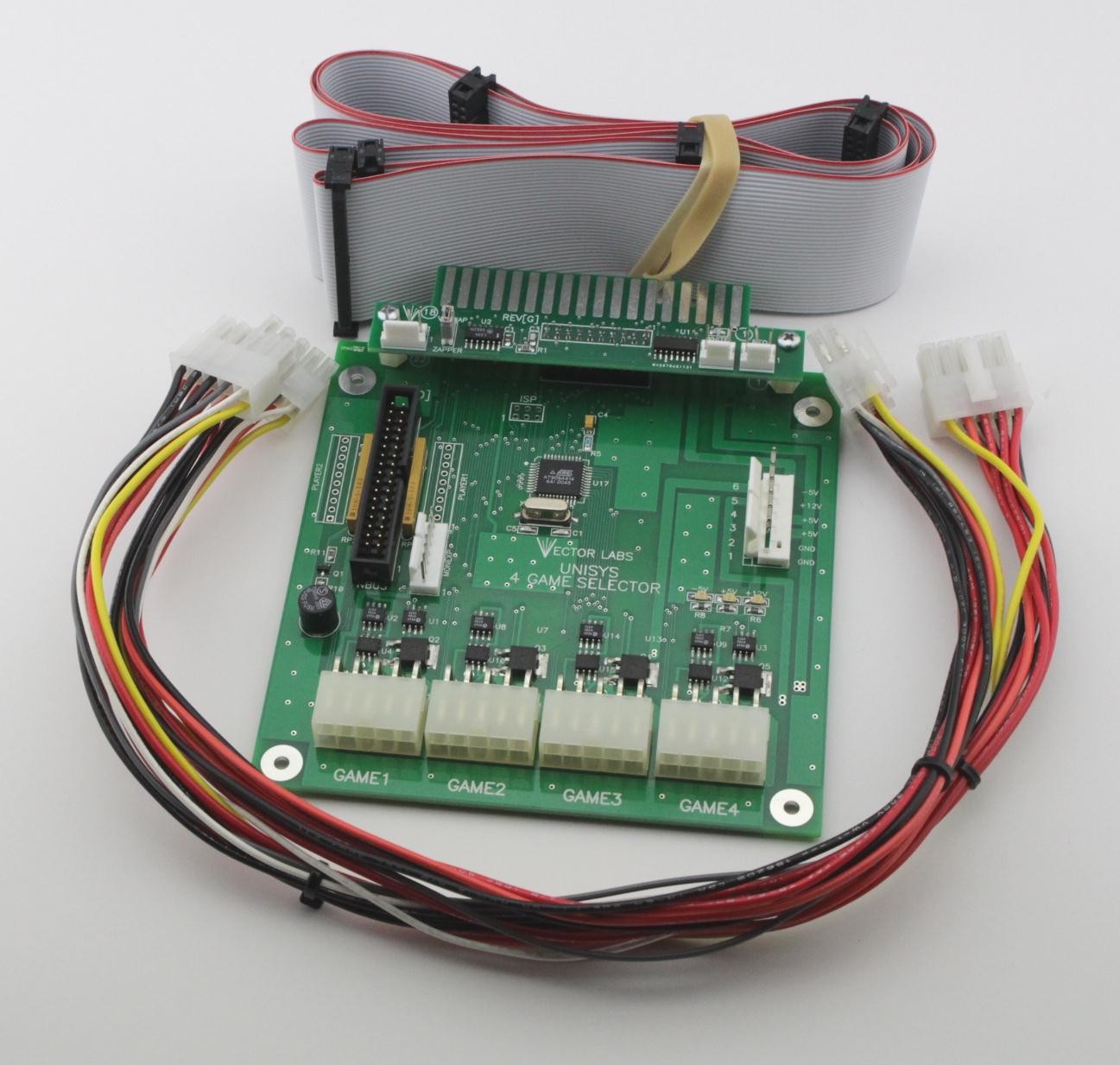 NINTENDO VS 4 IN 1 GAME PCB SWITCHER (RUN MULTIPLE PCBS IN 1 CABINET)