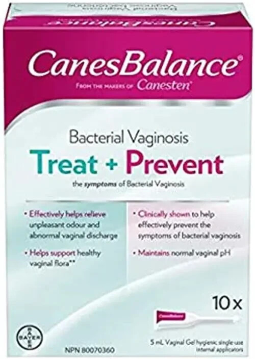 CANESTEN CanesBalance Vaginosis Vaginal Gel Treat and Prevent 10 count Fast Ship