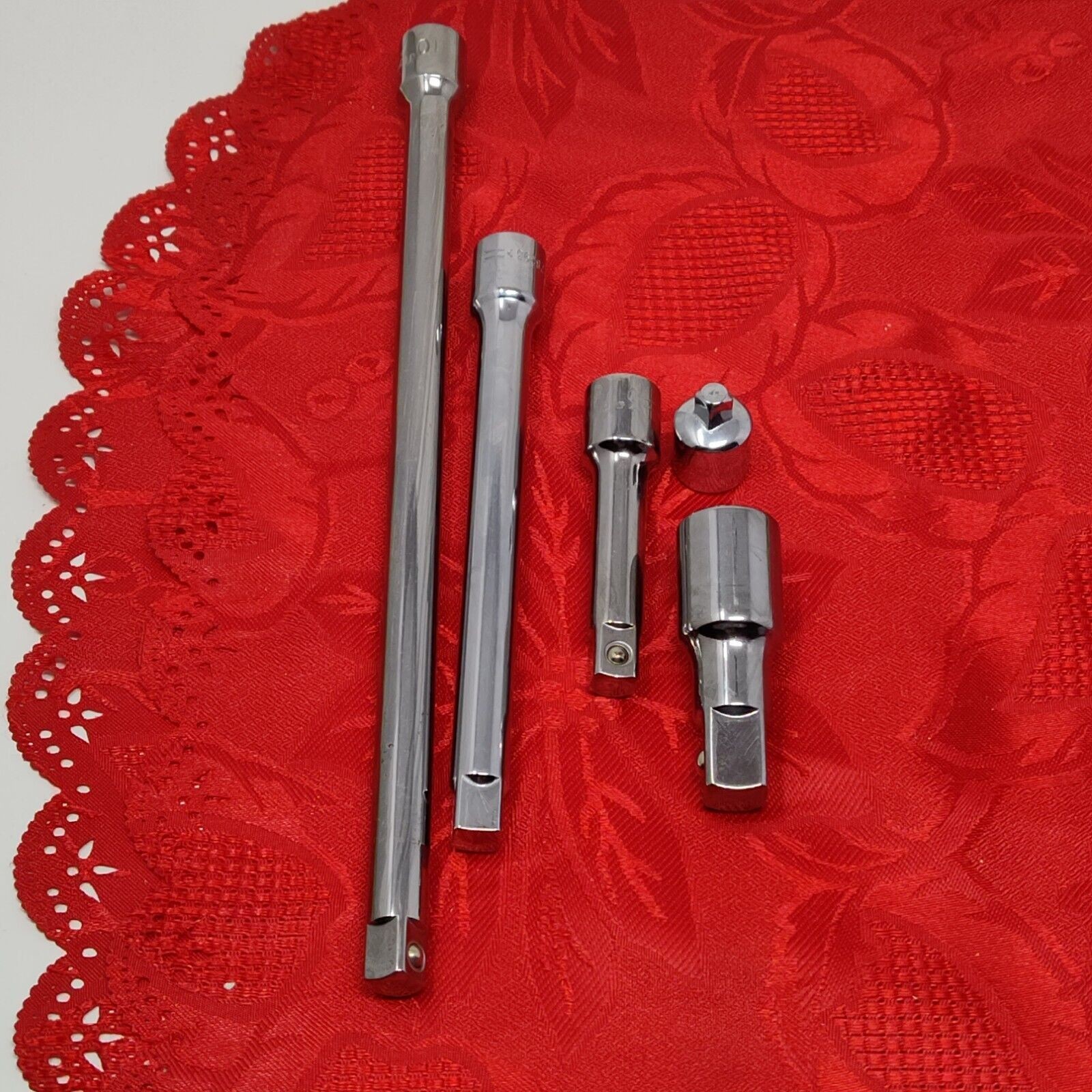 (5) Socket Extension & Adapters USA Made 3/8" Drive Chrome Tool 3" 6" 10"