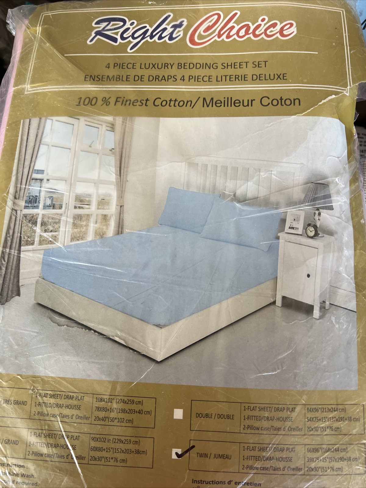 Right Choice 4 Piece Luxury Bedding Sheet Set Twin