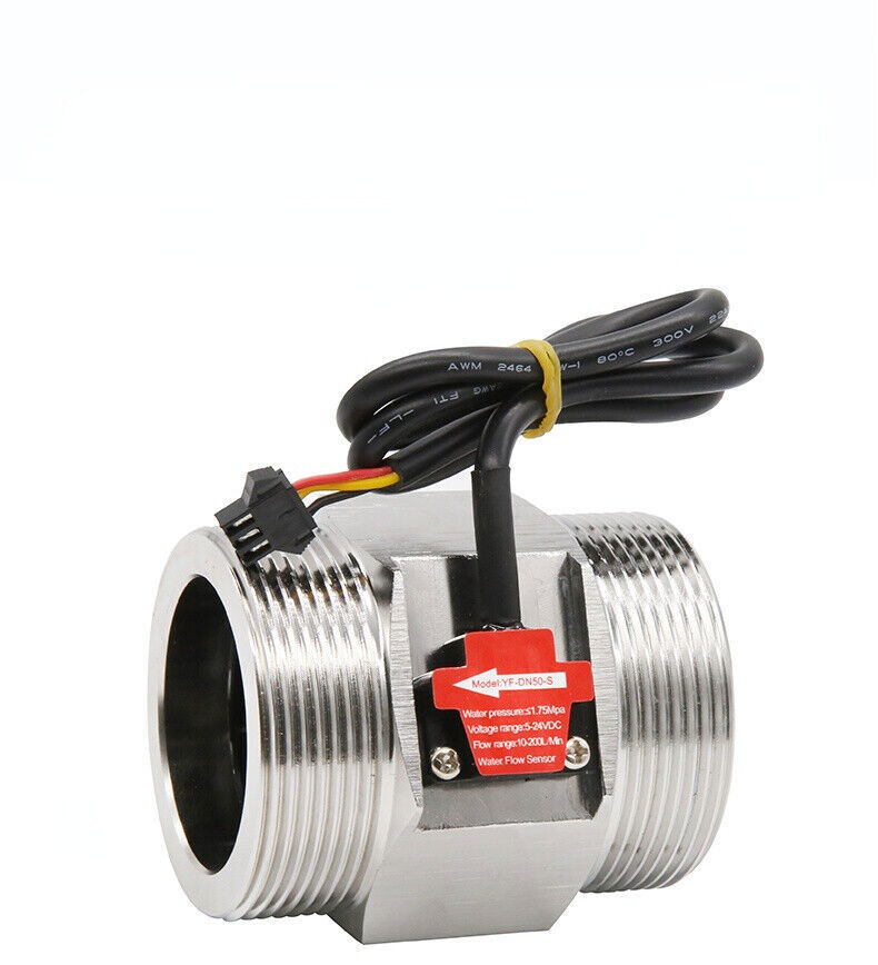 YF-DN50-S Large Diameter Hall Turbine Liquid Flow Sensor 2" Flowmeter SS304