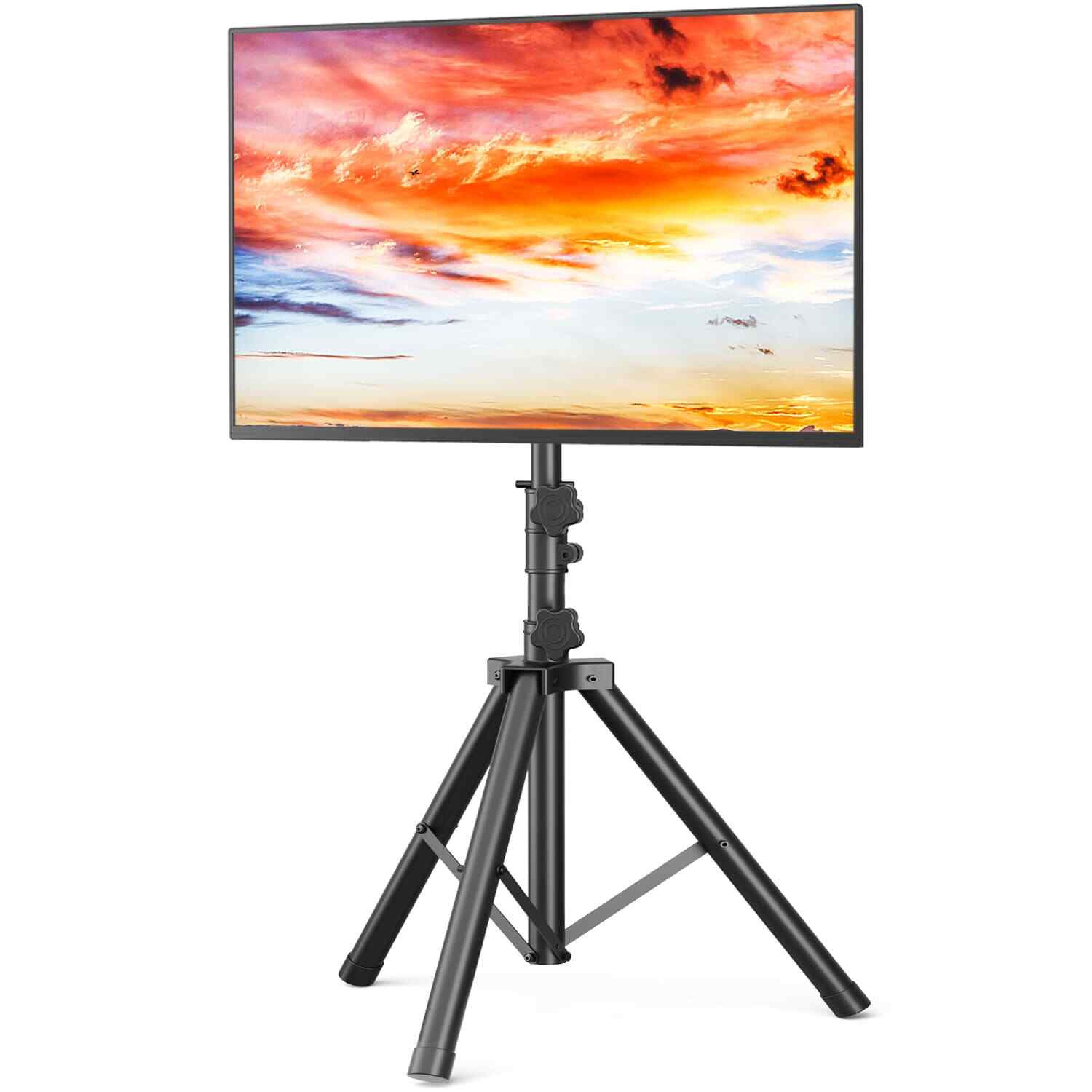 TAVR Portable Outdoor Tripod TV Stand Height Adjustable for TVs up to 70 75 inch