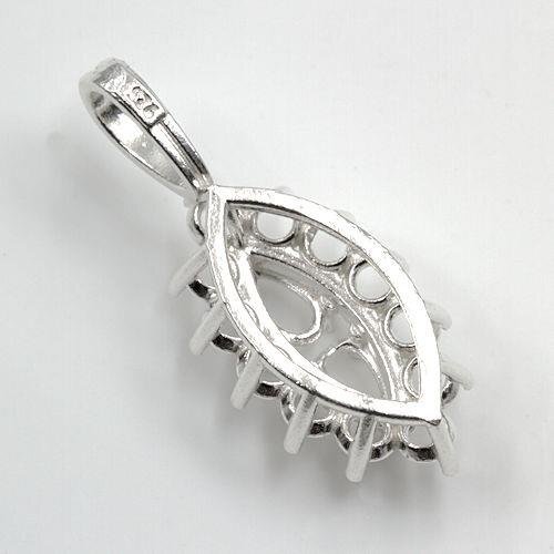 Antique Style Double Pear Cluster Pendant Mounting