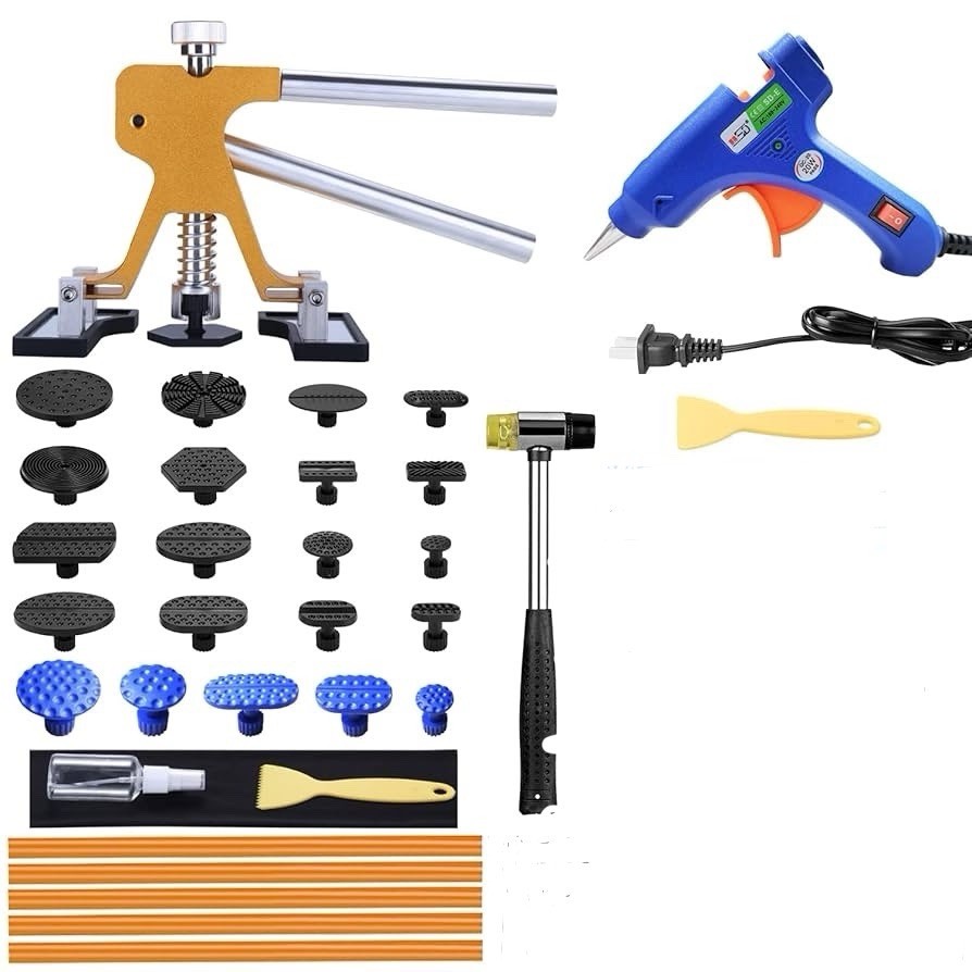 Car Paintless Dent Repair Dint Hail Damage Remover Dent Puller Glue Gun Kit