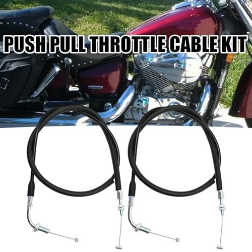 2 Pcs 17920-MEG-000 Push Pull Throttle Cable, Replacement for Honda Shadow