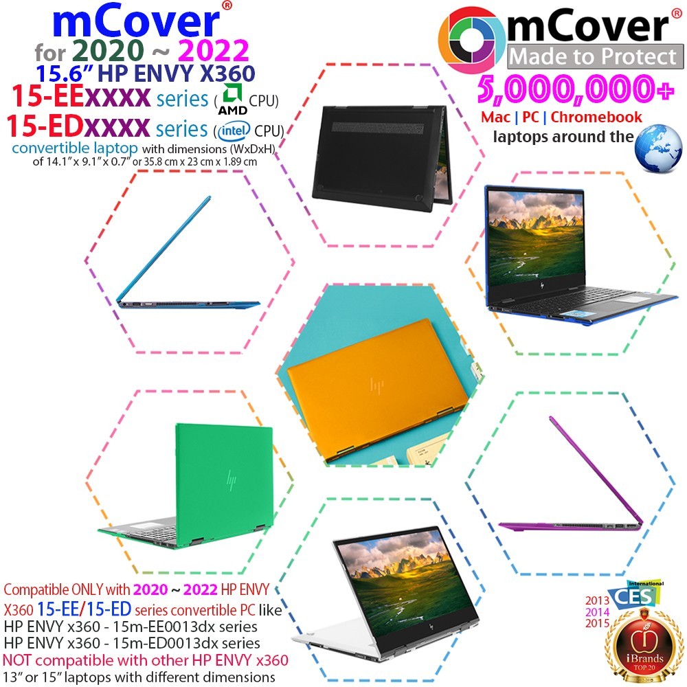 NEW mCover® Hard Shell Case for 2020 15.6" HP ENVY X360 15-ED Intel 15-EE laptop