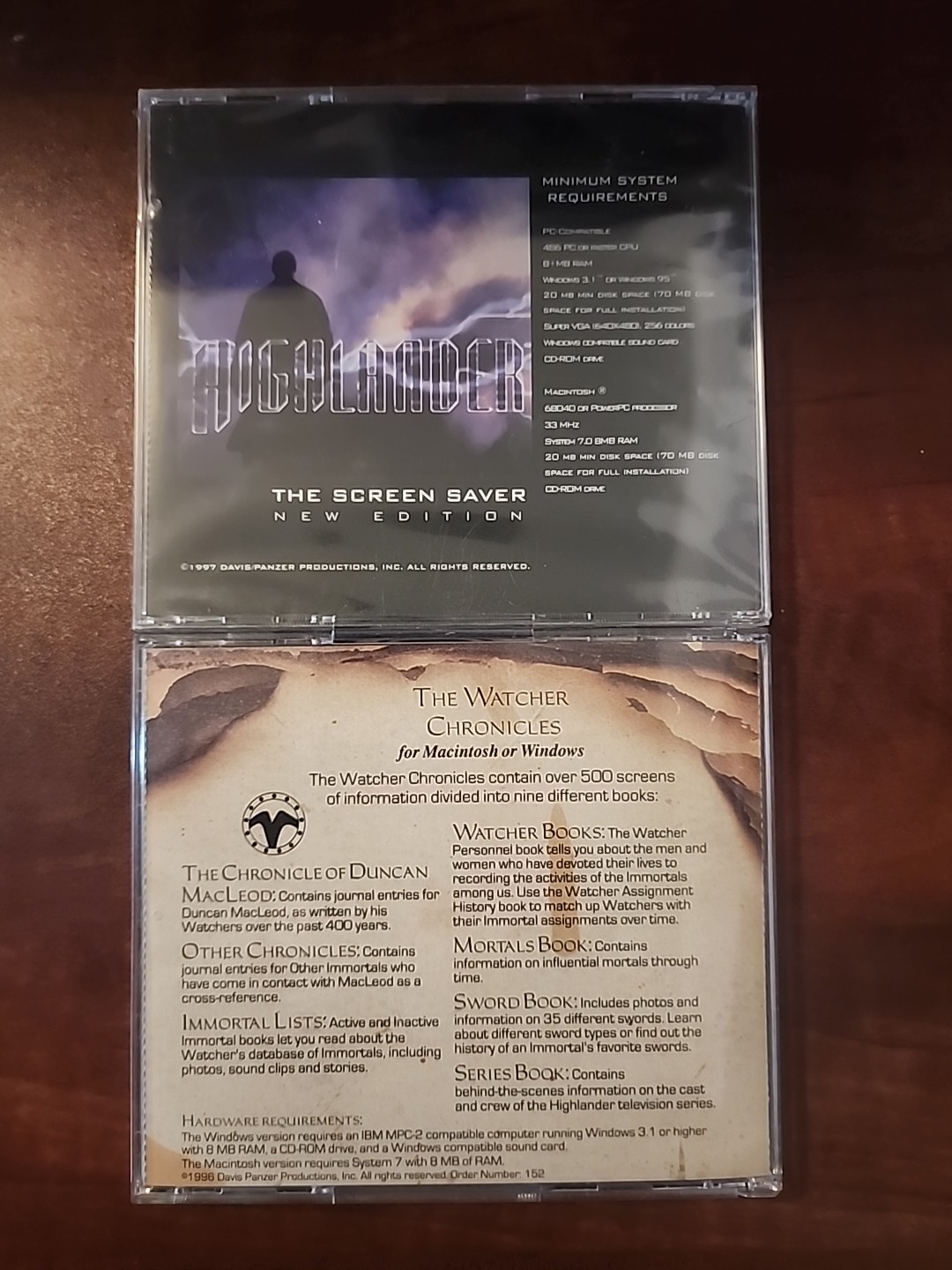 Highlander: The Watcher Chronicles & The Screen Saver New Edition | PC CD-ROM