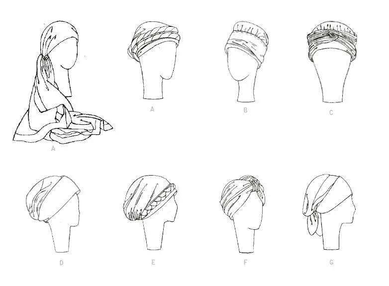 Kwik Sew 4282 Headwraps, Turbans, and Hats Sewing Pattern, Uncut, OOP