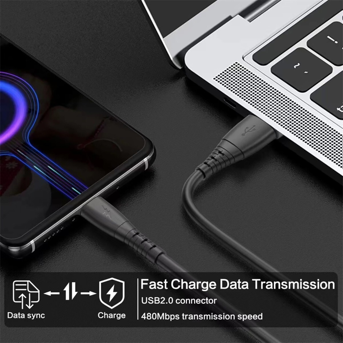 Spring Coiled Cord Fast Charge&Data Cable For iPhone 14 13 12 11 X/Plus/ProMax