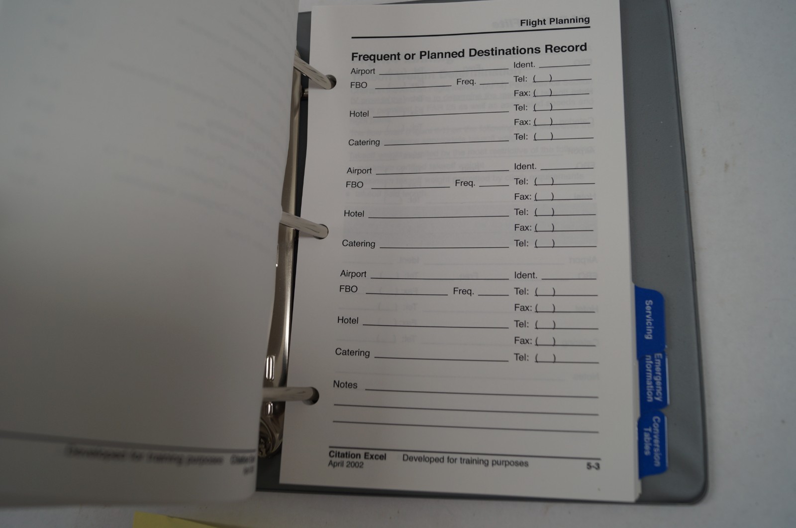Citation Excel Cockpit Reference Handbook Nov 2004 CAE SimuFlite Binder F112A