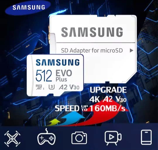 Samsung PRO Plus 512GB Class 10 MicroSDXC Memory Card - (MB-MC128G)