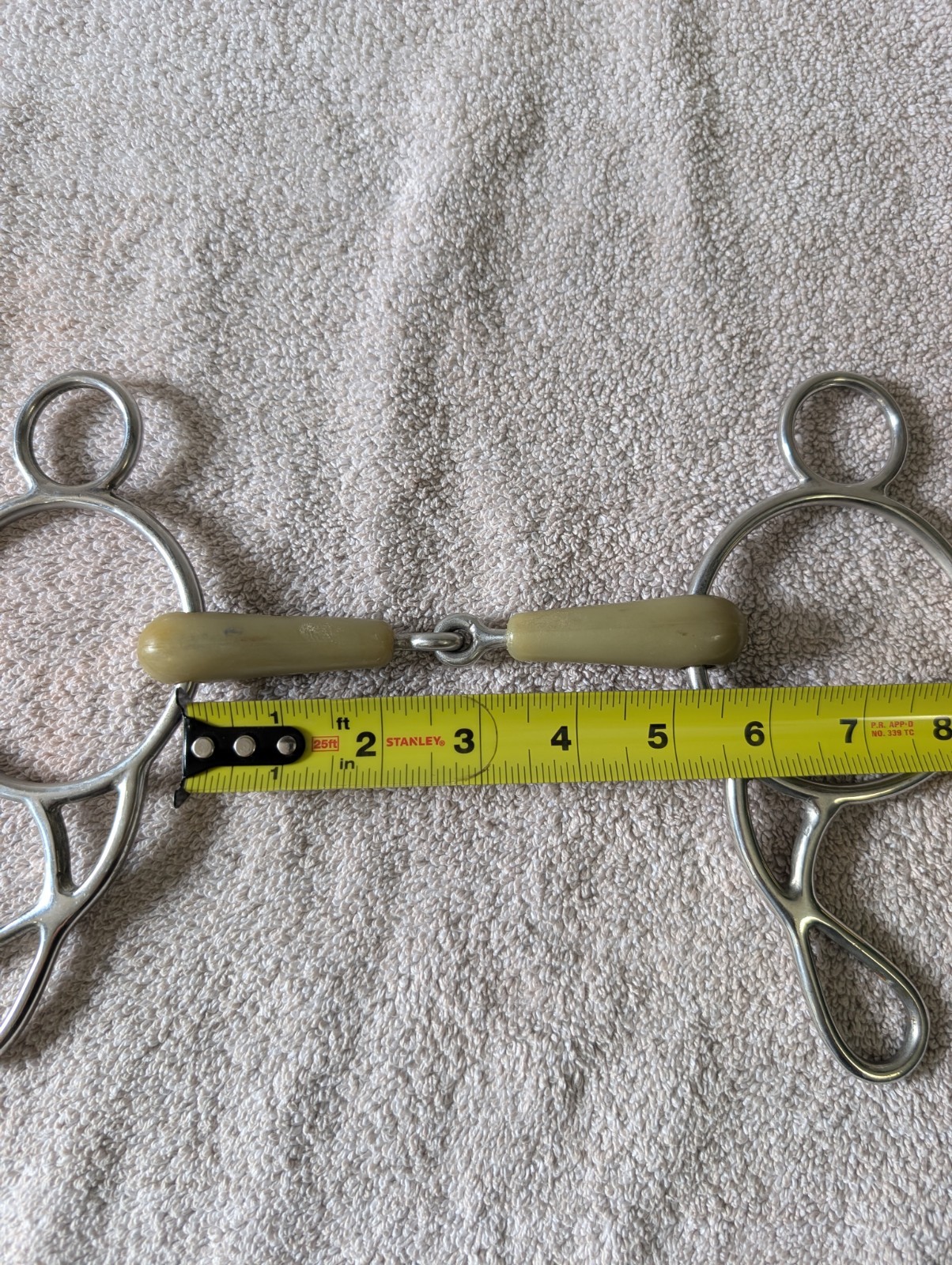 Equestrian Tack Horse Bit Flexi Snaffle With Large Rings Soft Mouth Bit
