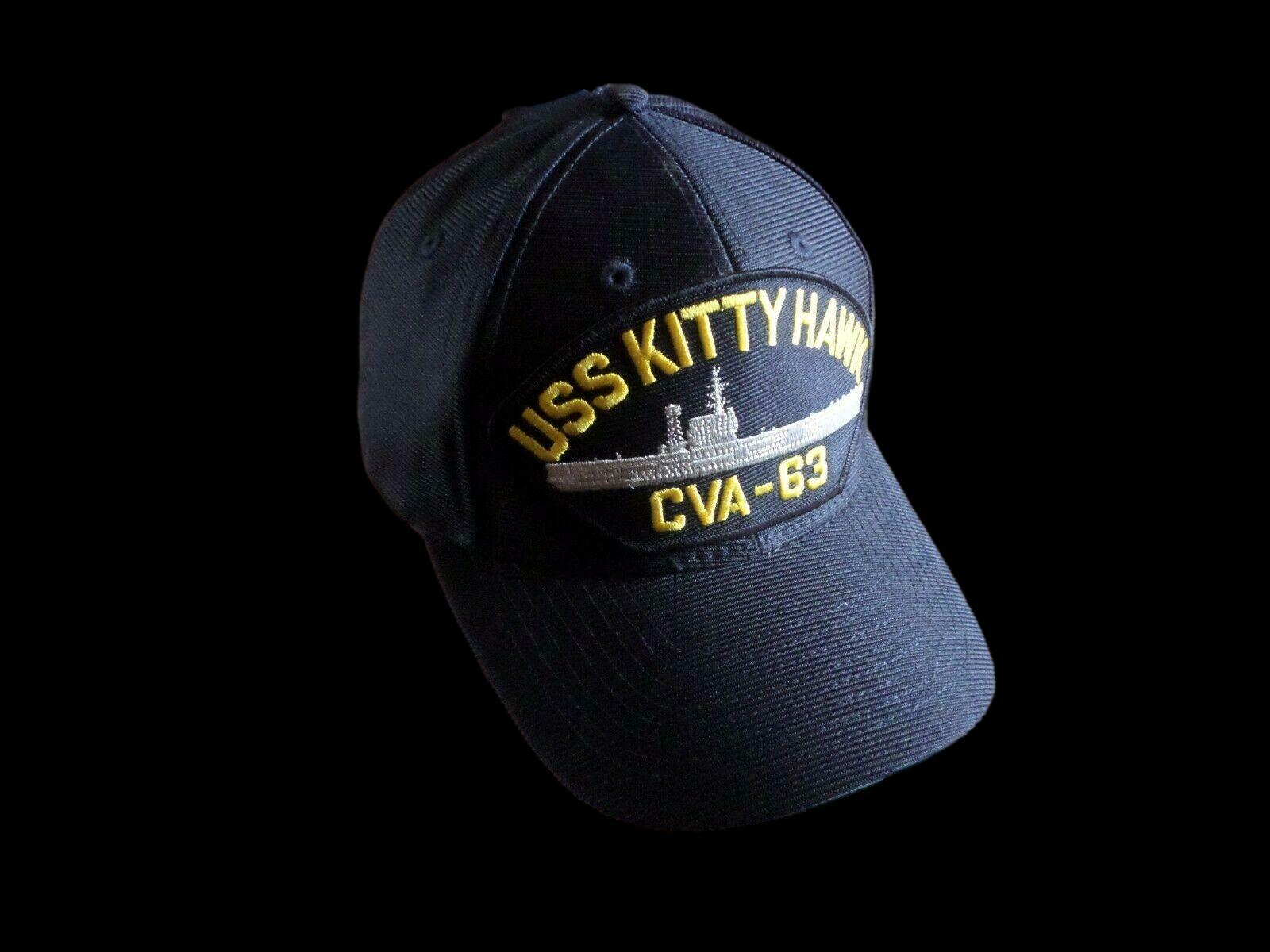 USS KITTY HAWK CVA-63 NAVY SHIP HAT U.S MILITARY OFFICIAL BALL CAP U.S.A MADE