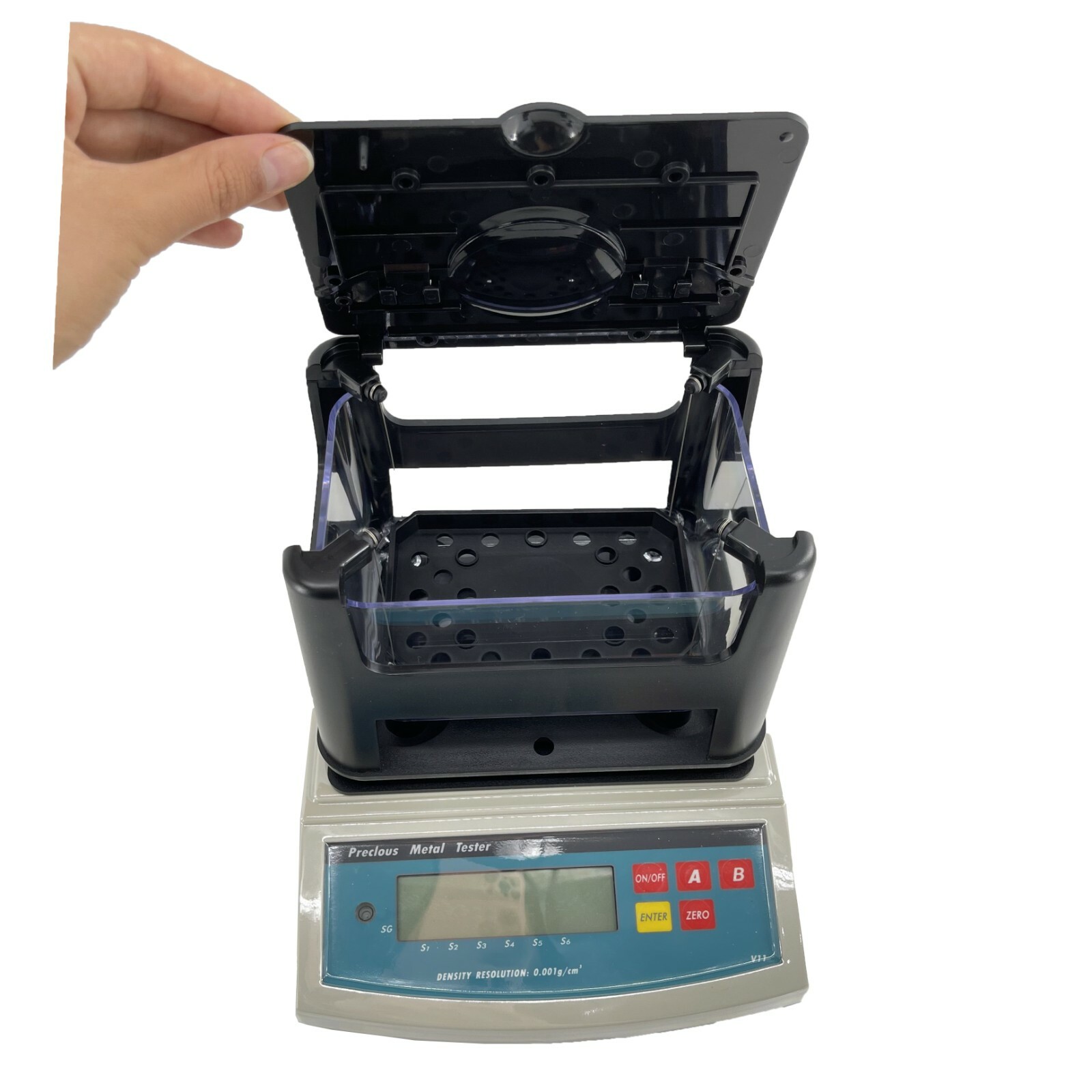 Solid Density Meter Rubber Plastic Film Density Tester Solid Densitometer 300g
