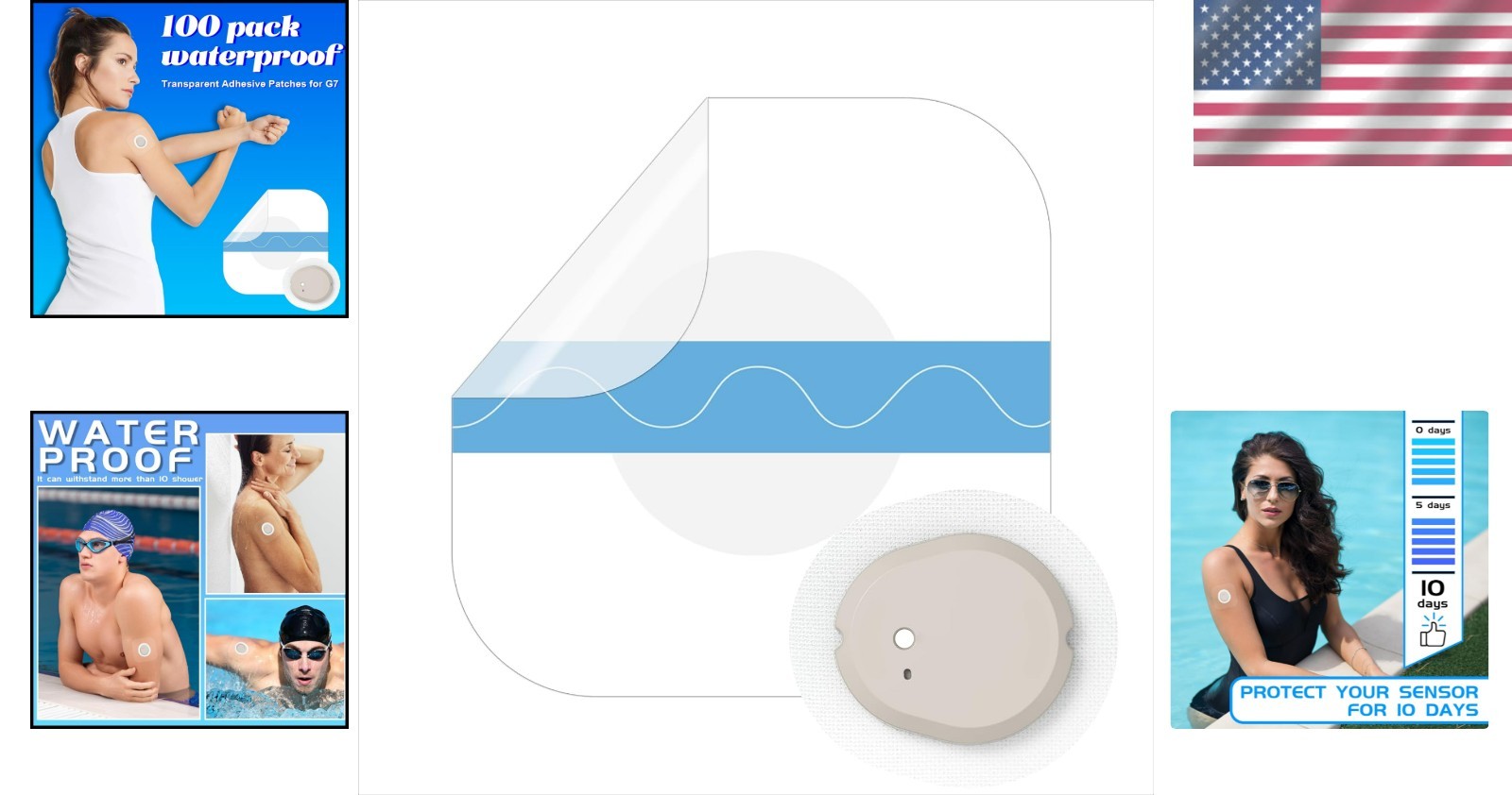 Dexcom G7 100 Pcs Over Patches - Ultra-thin & Durable for Active Lifestyles