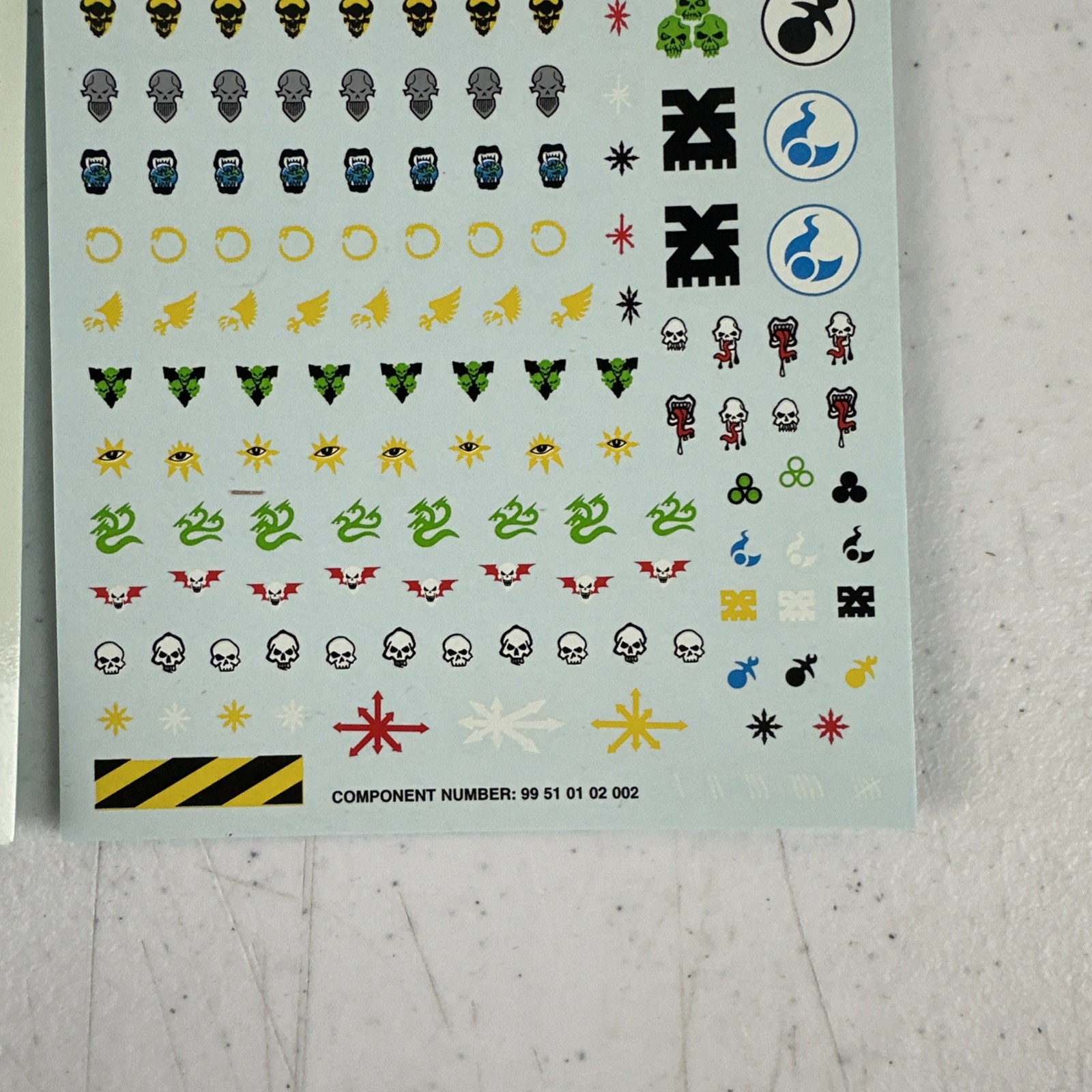 Warhammer 40k Chaos Space Marines transfer sheet - Pre-owned