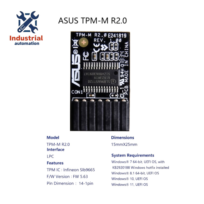 NEW ASUS TPM-M R2.0 TPM Module (14 Pin 14-1) Trusted Platform Free Shipping