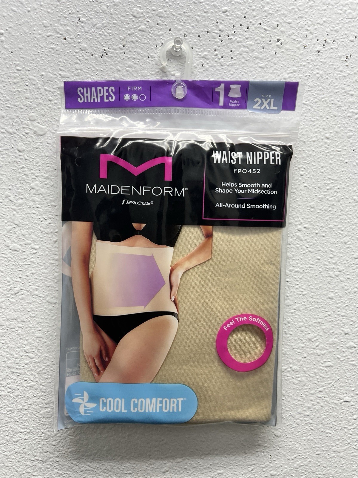 MAIDENFORM Flexees Women’s 2XL Waist Nipper Shapes Cool Comfort Firm • Nude